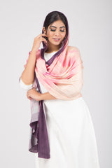 Blooms of Hope - Gaji Silk Dupatta - Purple